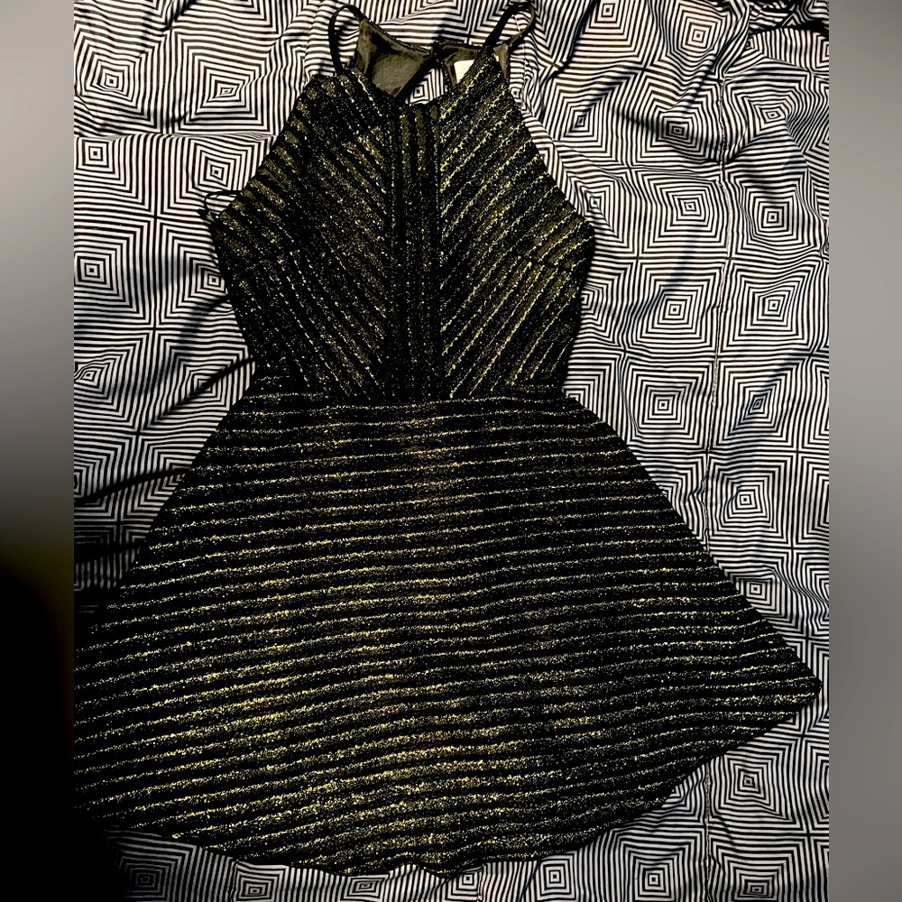 Black and Gold Holiday Dress